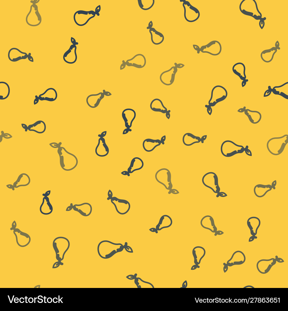 Blue line pear icon isolated seamless pattern Blue line pear icon isolated seamless pattern vector image