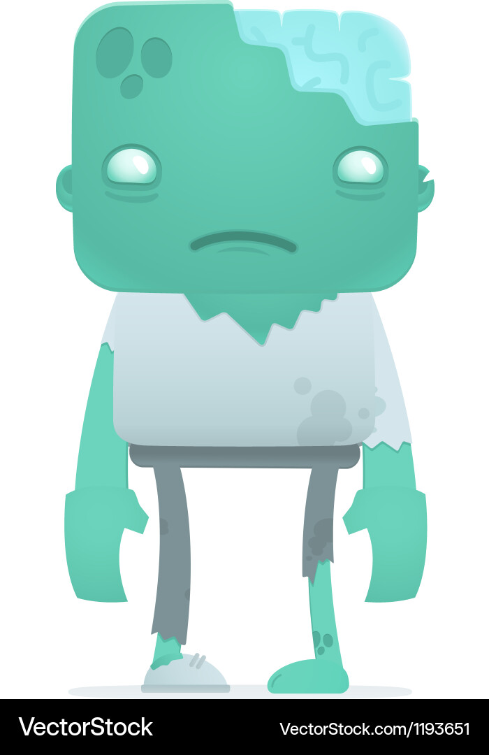 Cute Cartoon Zombie Vector Image