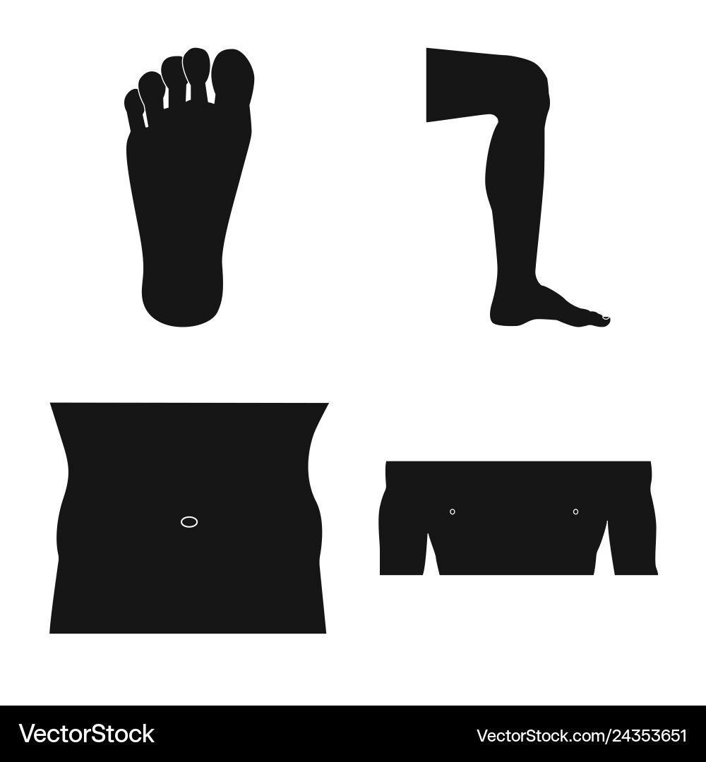 Isolated object of human and part icon set Isolated object of human and part icon set vector image