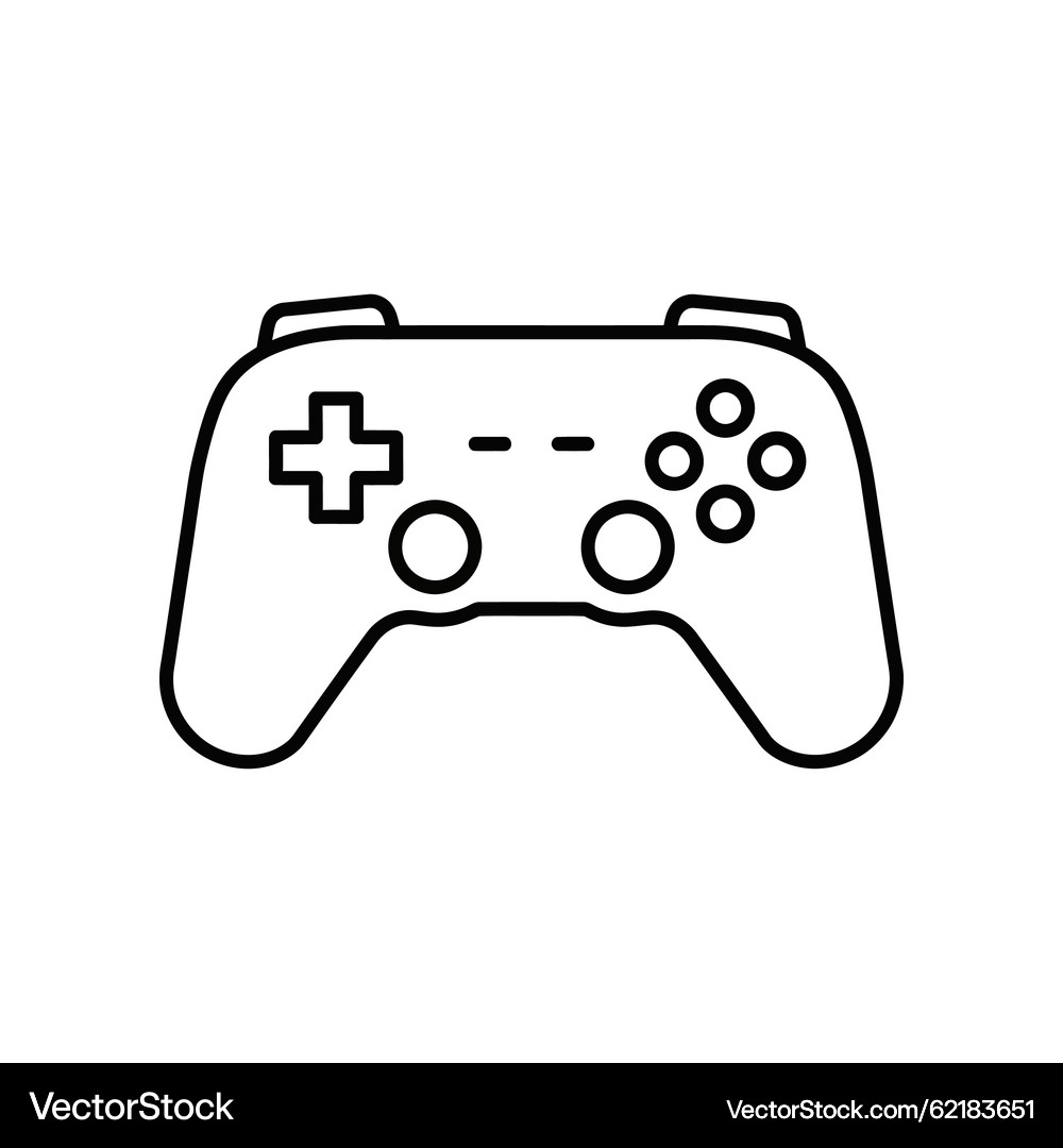 Line Art Video Game Controller – Royalty-Free Vector | VectorStock