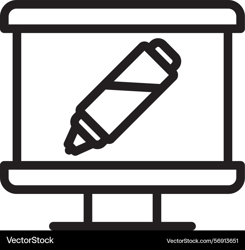 Marker linear style icon design Vector Image