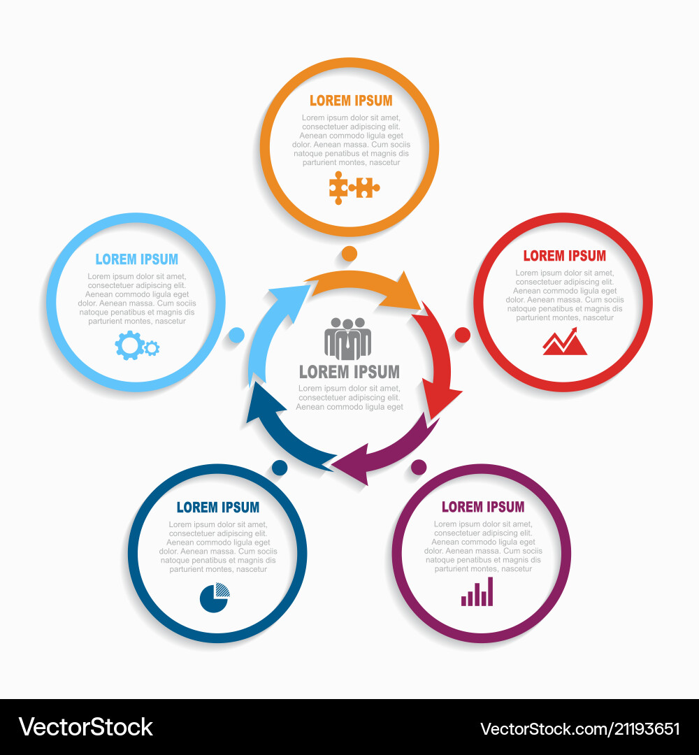 Modern Infographic Template - Data Visualization Vector Image