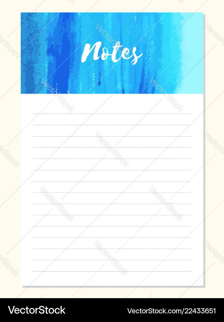 Notes to do list daily planner template Notes to do list daily planner template vector image