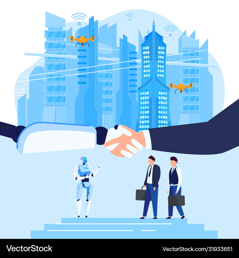 Robotic Automation & Future Tech vector image