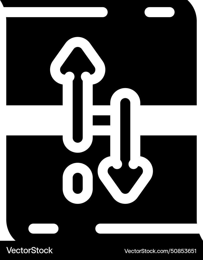 Scroll hijacking ux ui design glyph icon Scroll hijacking ux ui design glyph icon vector image