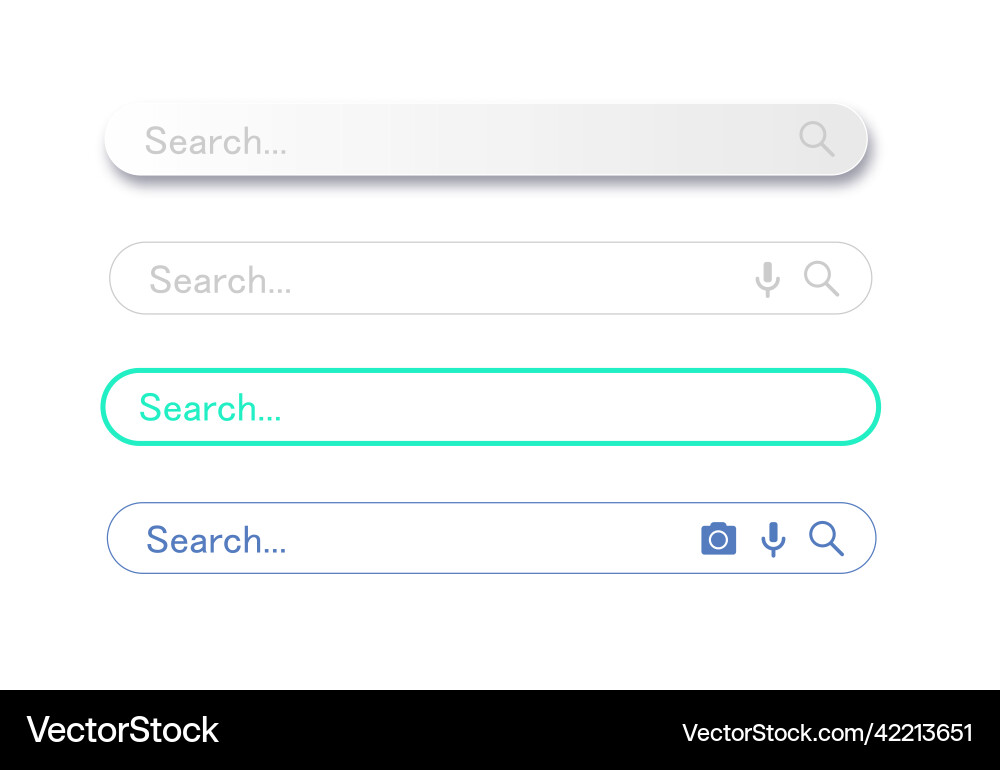 Search bar internet box website ui bars Search bar internet box website ui bars vector image