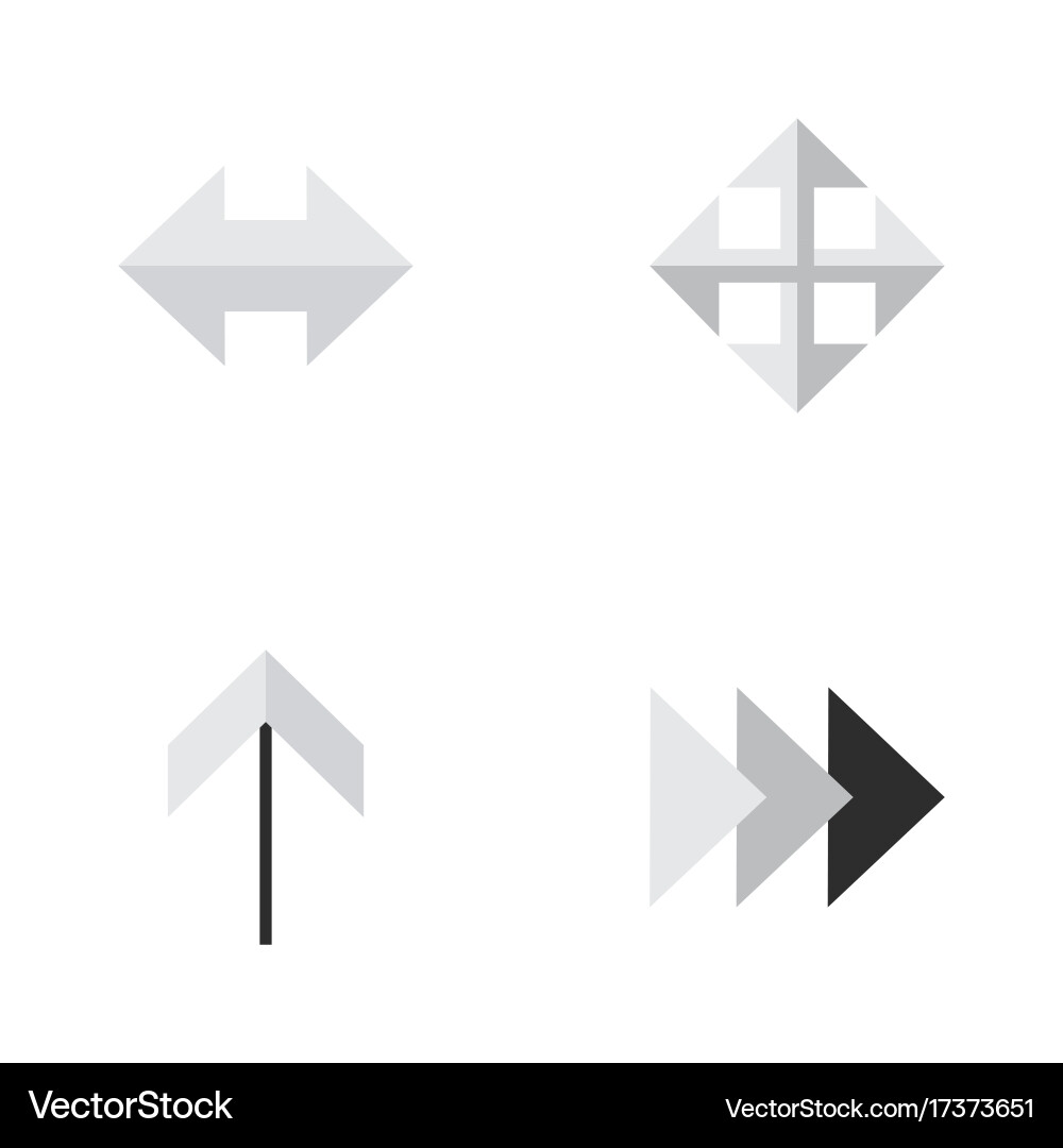 Set of simple cursor icons Vector Image