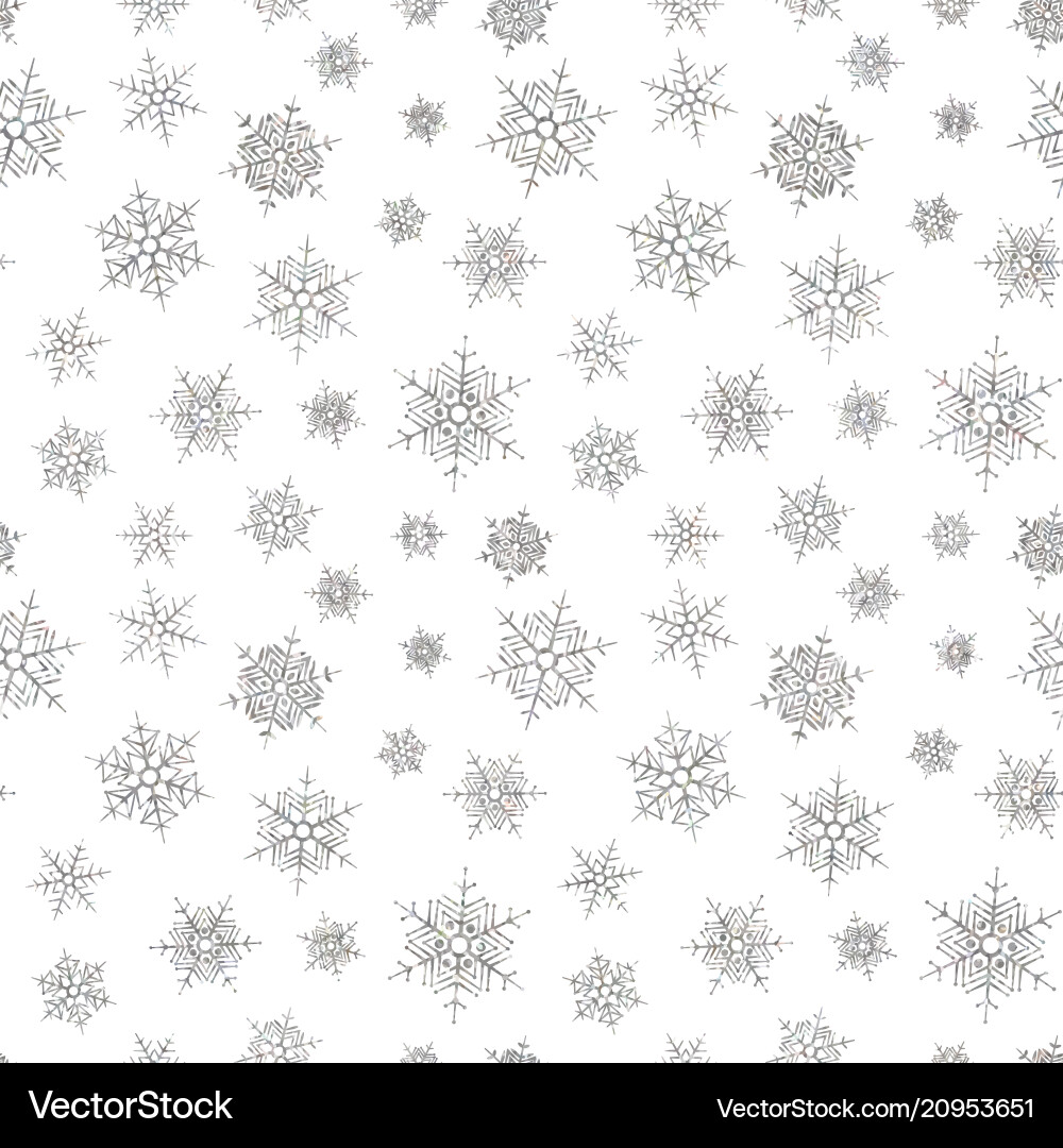 Silver Snowflake Pattern vector image