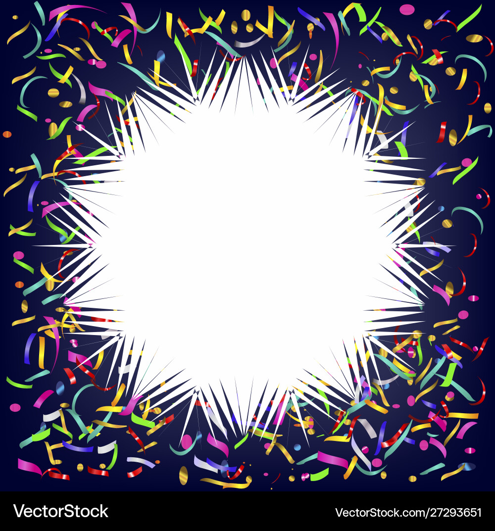 Snowflake on a background confetti Snowflake on a background confetti Vector Image
