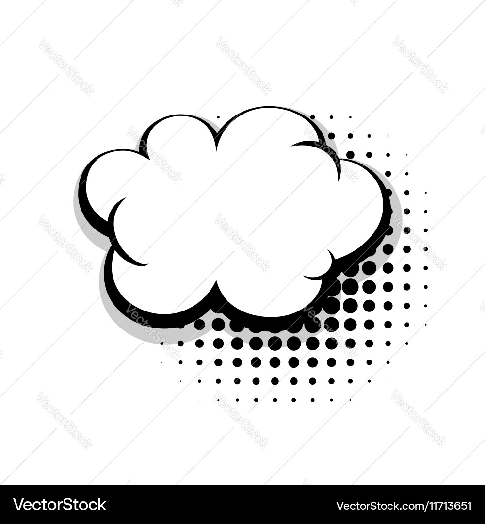 Template simple comic speech cloud bubble Vector Image