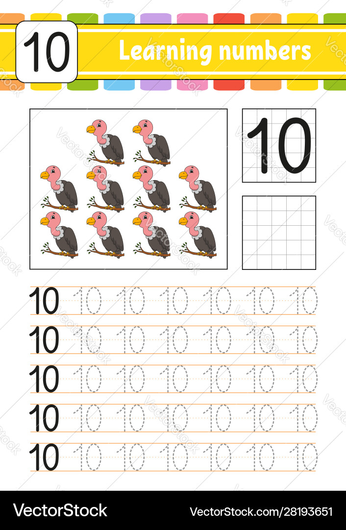 Trace and write handwriting practice learning Trace and write handwriting practice learning vector image