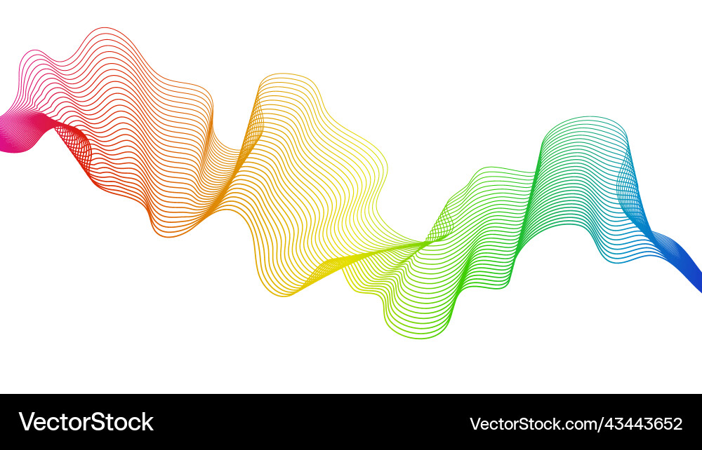 Abstract backdrop with wave gradient lines Vector Image