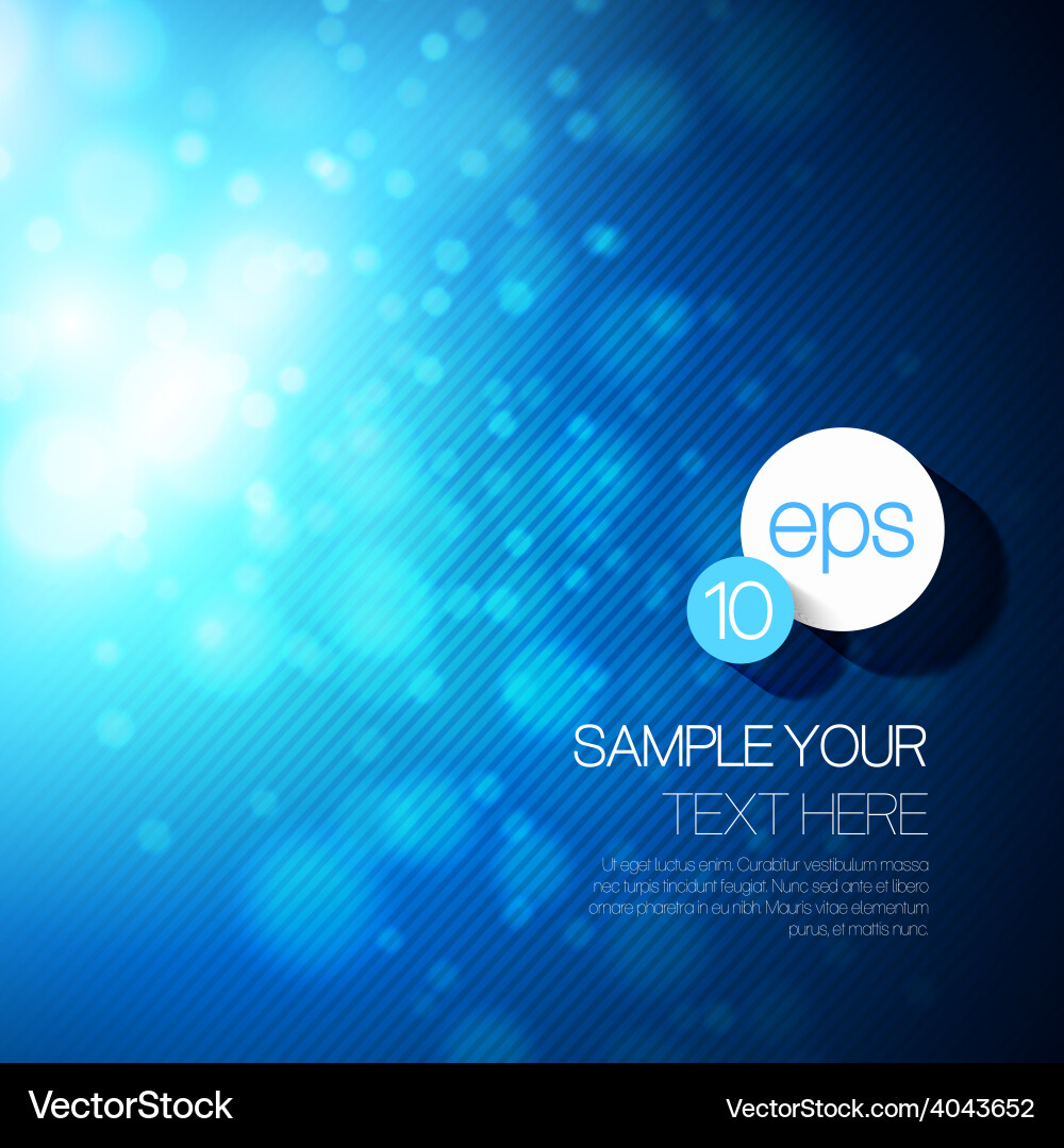 Abstract Blue Bokeh Background vector image