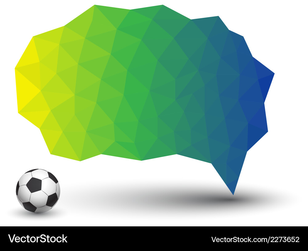 Abstract geometric speech bubble with triangular p Vector Image