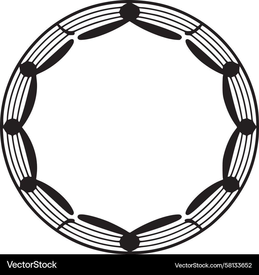 Circular Rhythm Abstract Pattern Vector Image