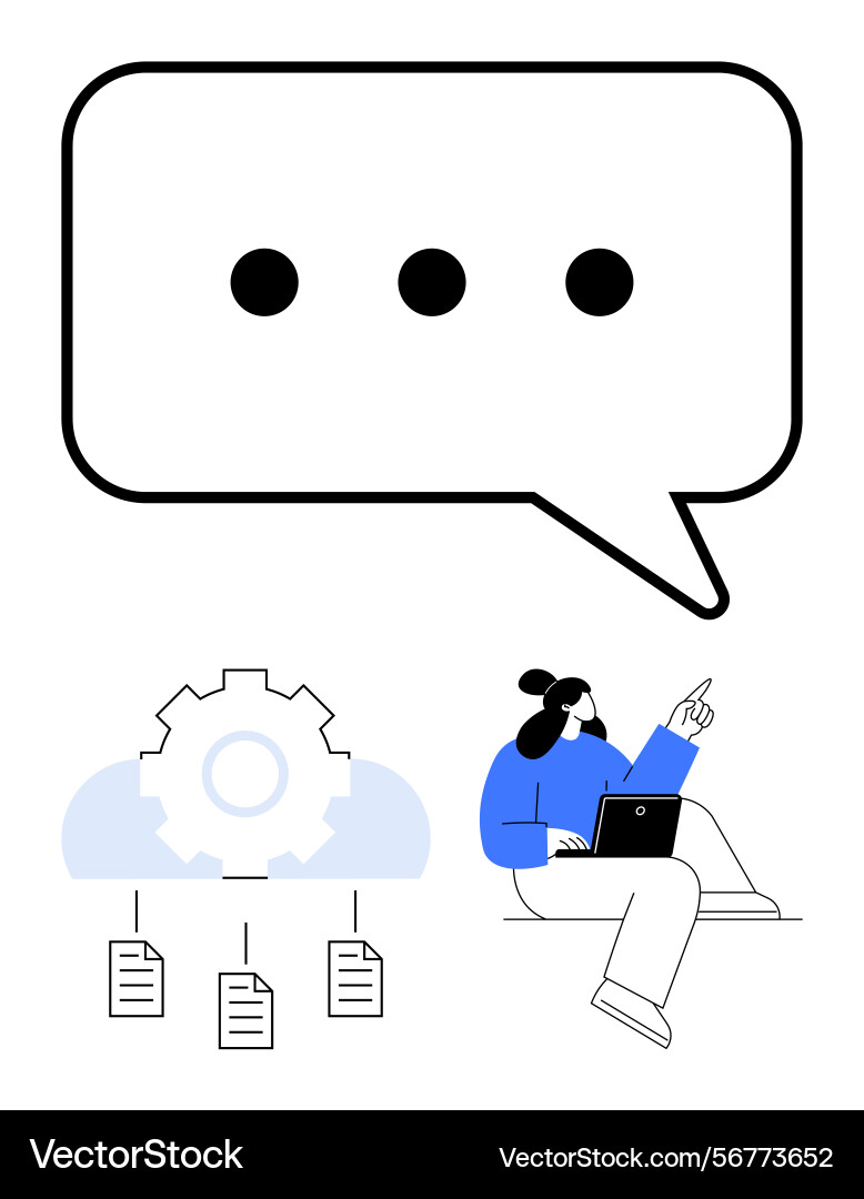 Collaboration through cloud data integration vector image