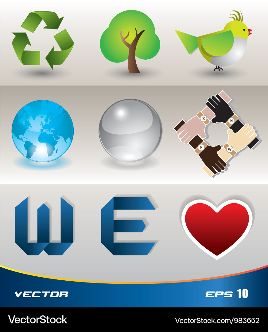 Collection of Symbolic Objects Vector Image