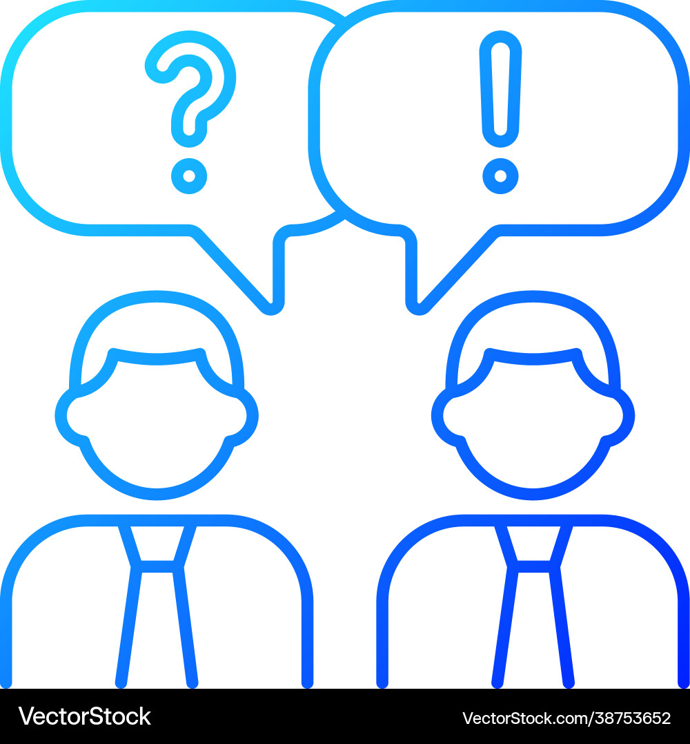 Communication gradient linear icon Communication gradient linear icon vector image