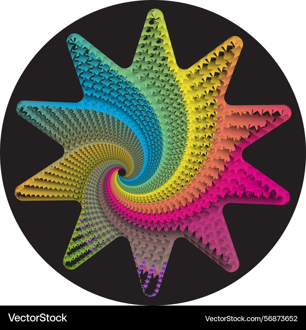 Digital with a complex spiral pattern Vector Image