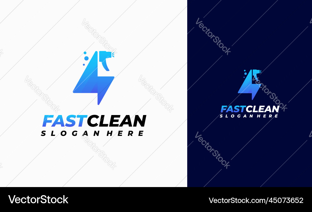 Fast cleaning logo designs concept Fast cleaning logo designs concept vector image