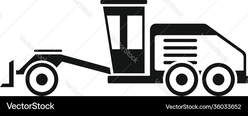 Grader machine hydraulic icon simple style Grader machine hydraulic icon simple style vector image