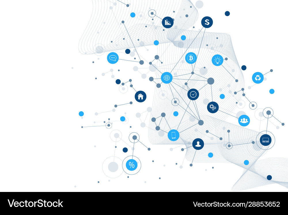 Internet things iot and networking concept vector image