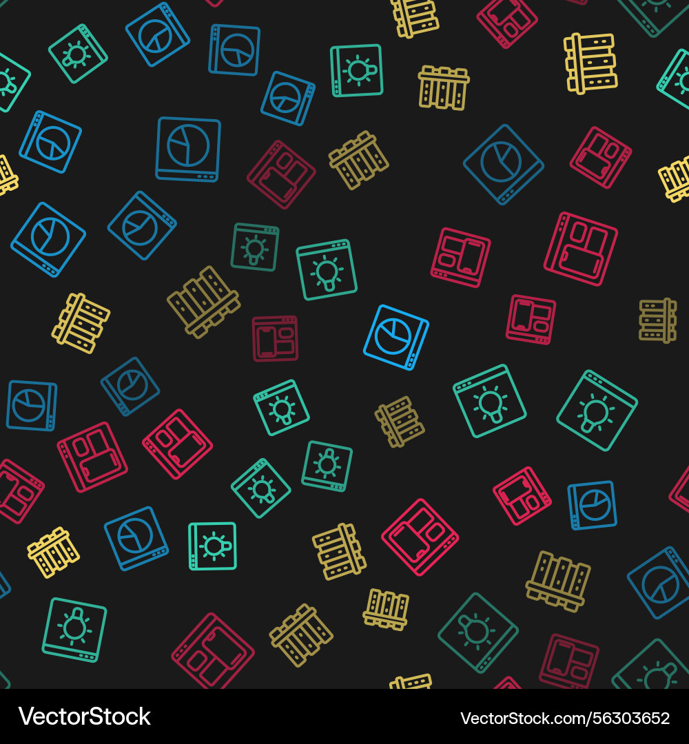 Line Chart Pattern - Data Analysis Vector Image