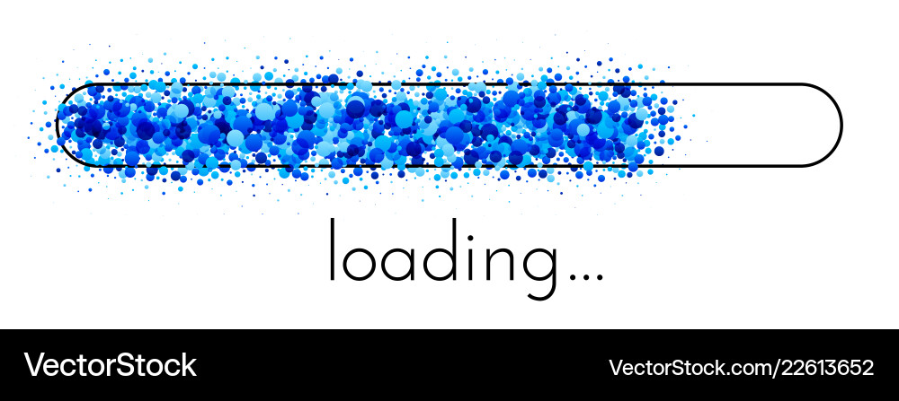 Loading progress indicator blue creative scale vector image