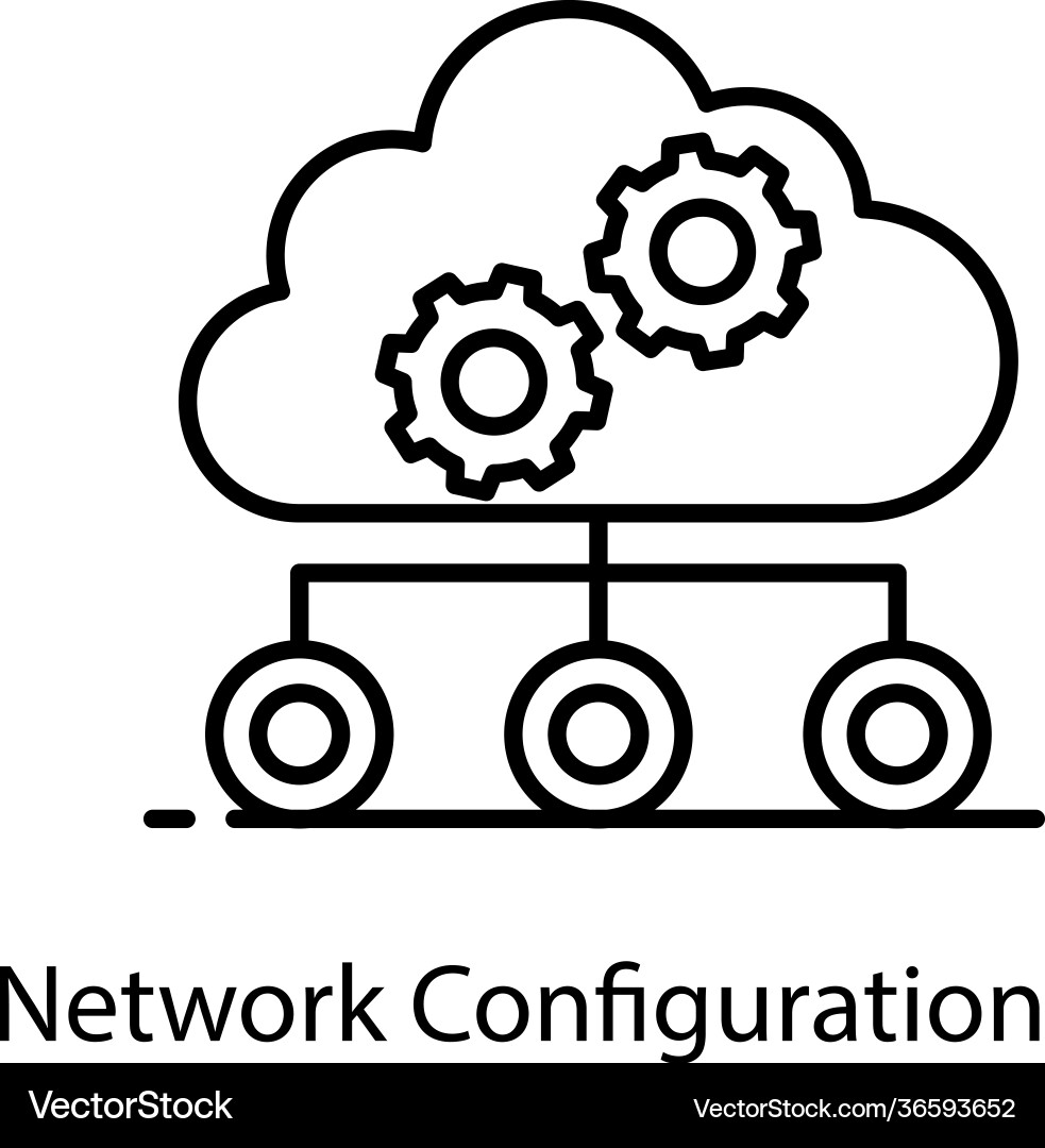 Network configuration vector image