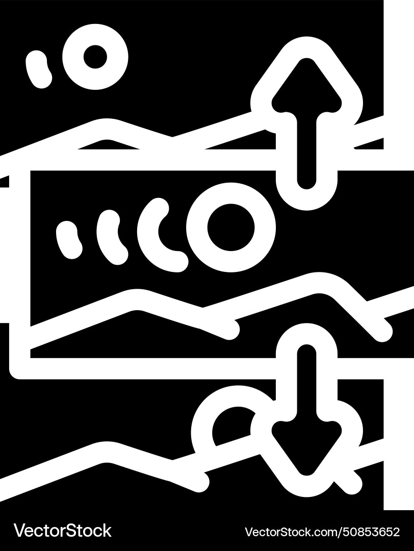 Parallax scrolling ux ui design glyph icon Parallax scrolling ux ui design glyph icon vector image