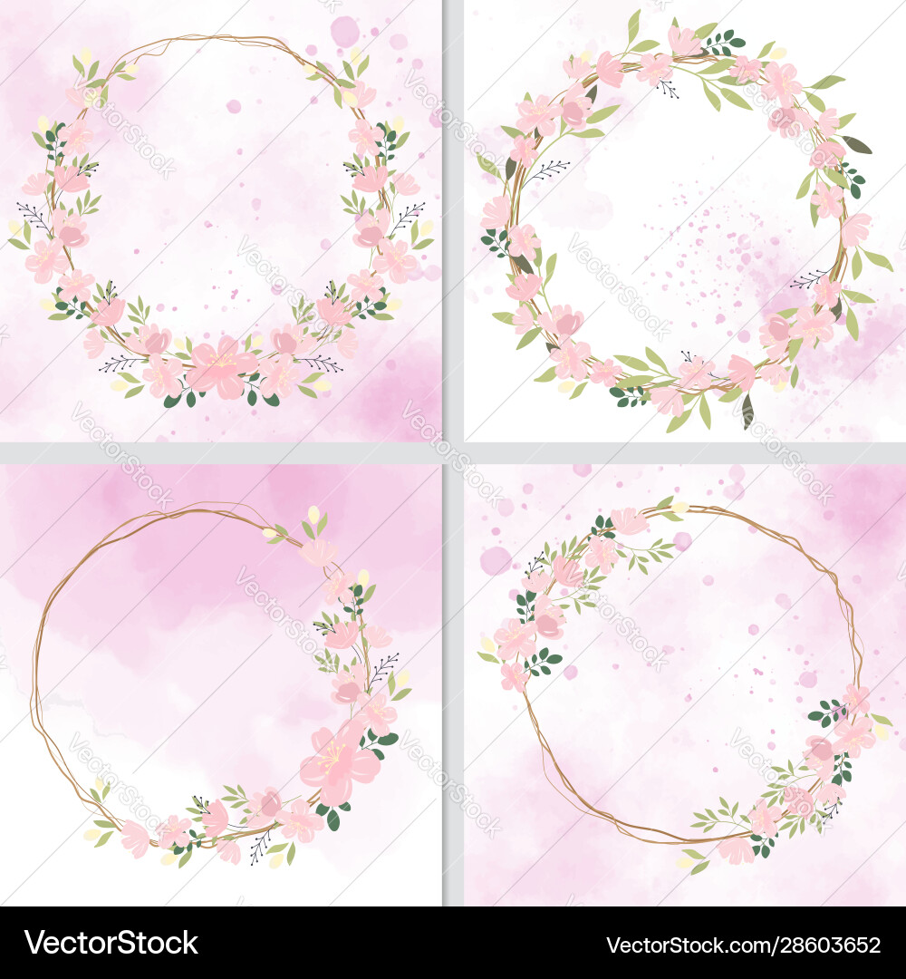Pink Cherry Blossom Floral Splash Vector Image
