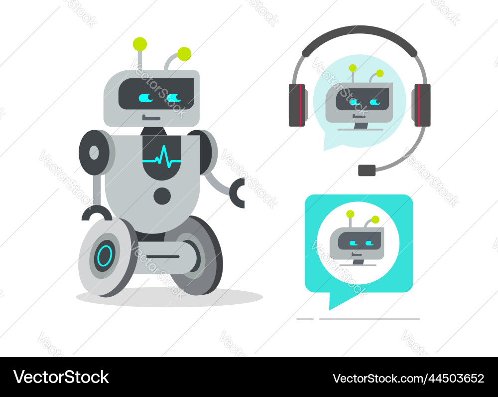 Robot cartoon character icon or chat bot chatbot Robot cartoon character icon or chat bot chatbot vector image