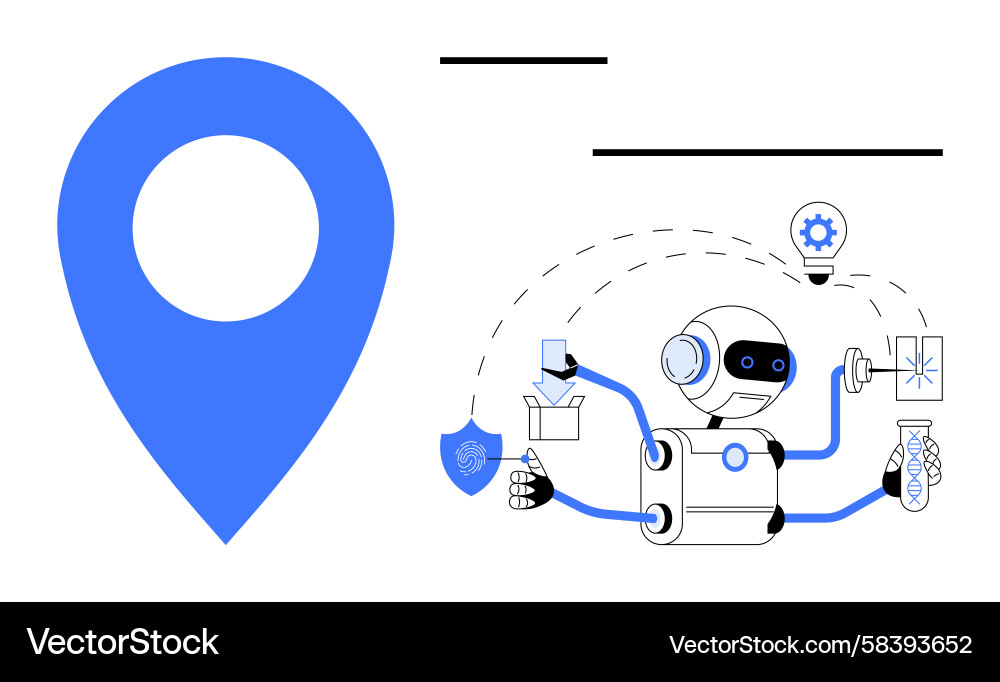 Robotics Automation Innovation Vector Image