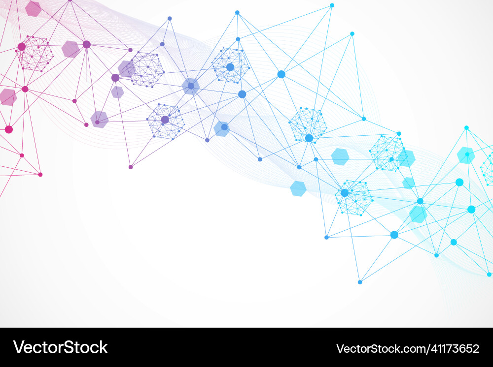 Science network pattern connecting lines and dots Science network pattern connecting lines and dots vector image