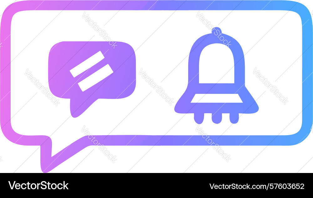 Secure chat notification lock icon design vector image
