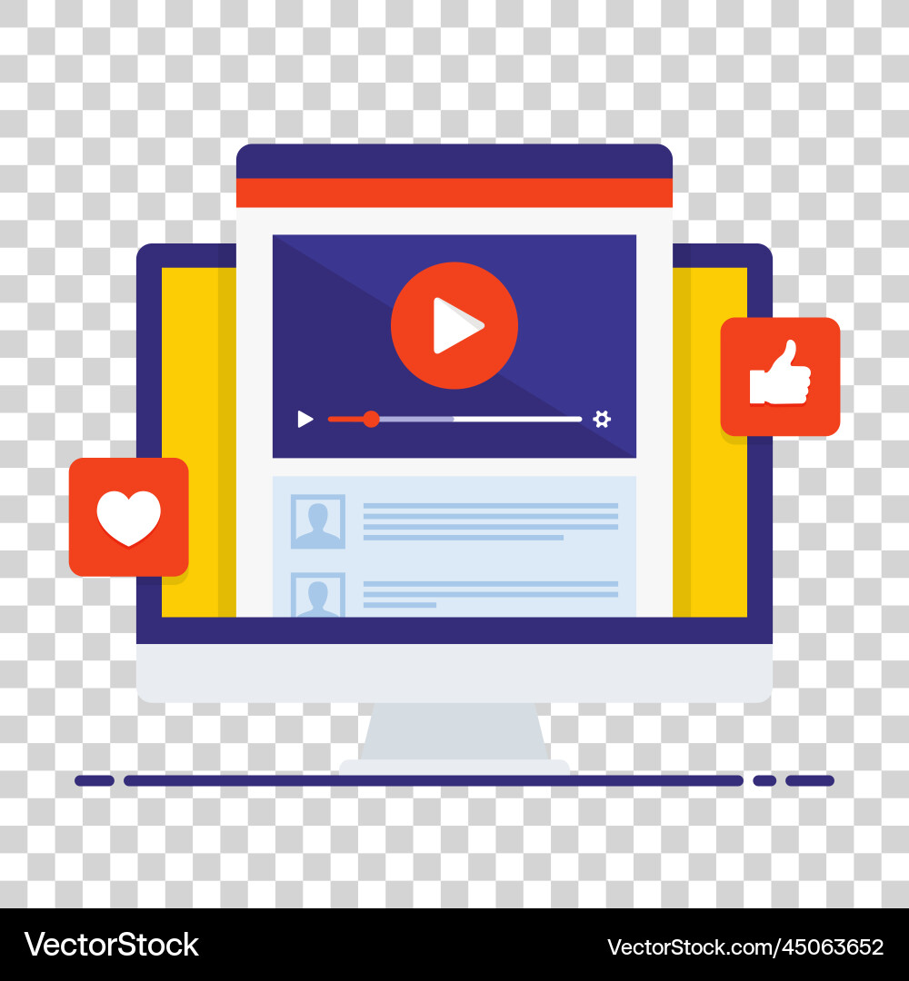 Video tutorials icon concept Video tutorials icon concept vector image
