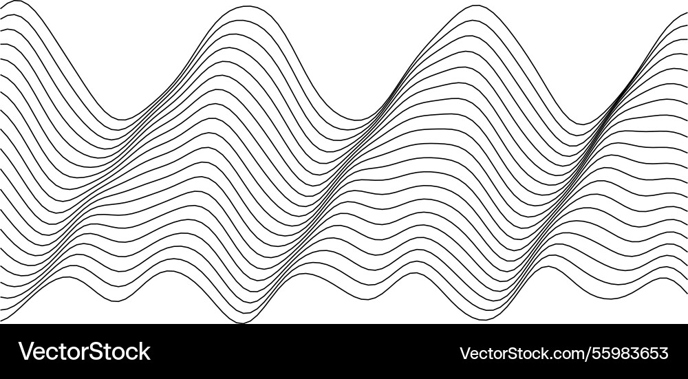 Abstract wavy line pattern for modern design vector image