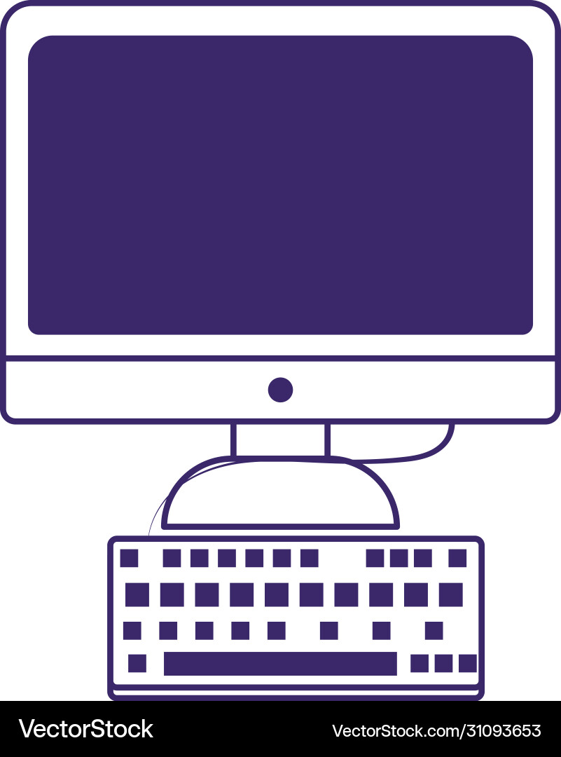 Computer keyboard device technology isolated icon Vector Image
