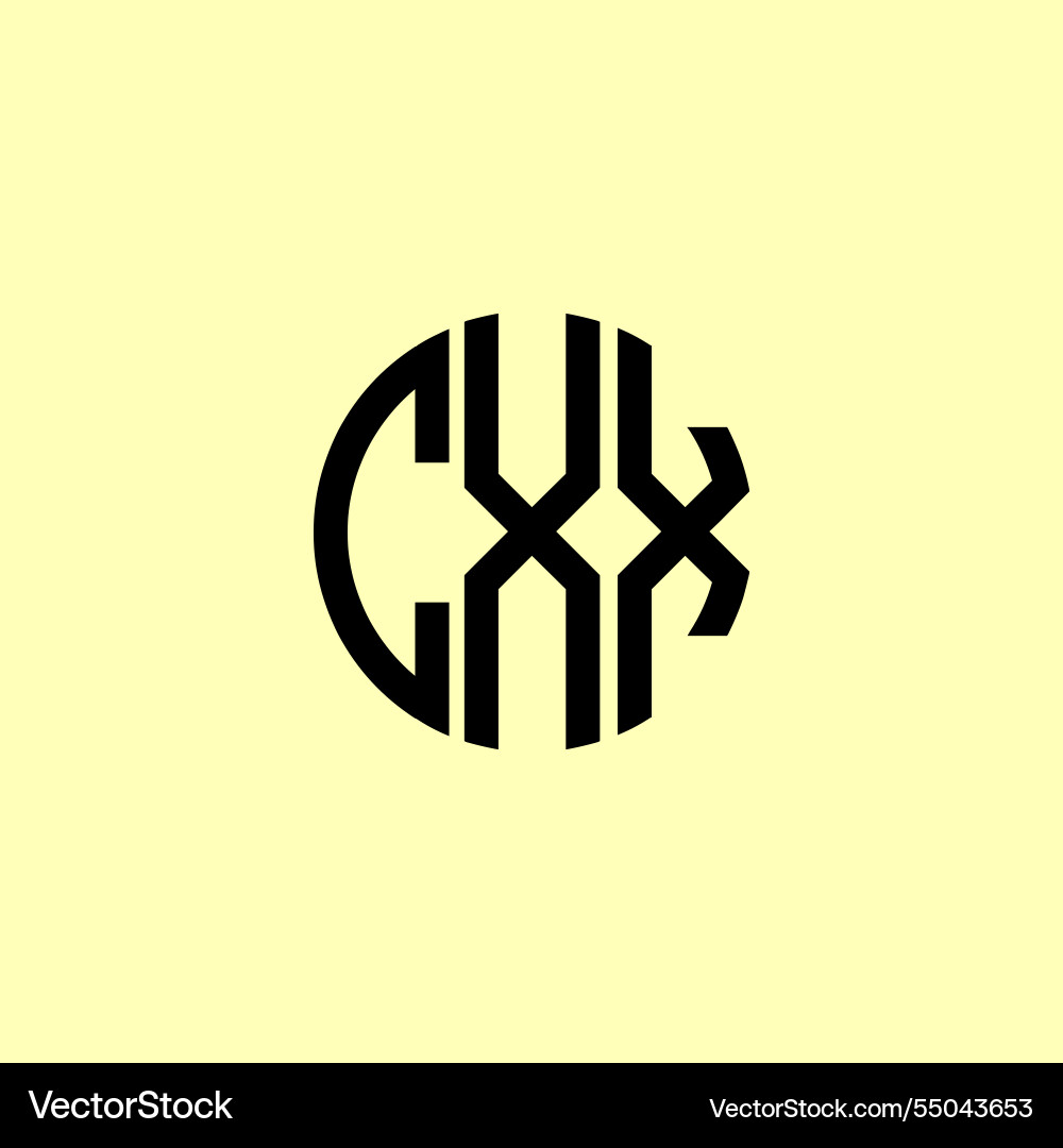 Creative rounded initial letters cxx logo Vector Image