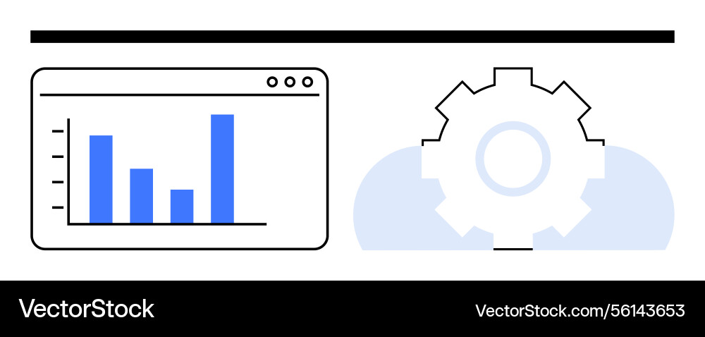Data analytics and automation concept with graph Data analytics and automation concept with graph vector image