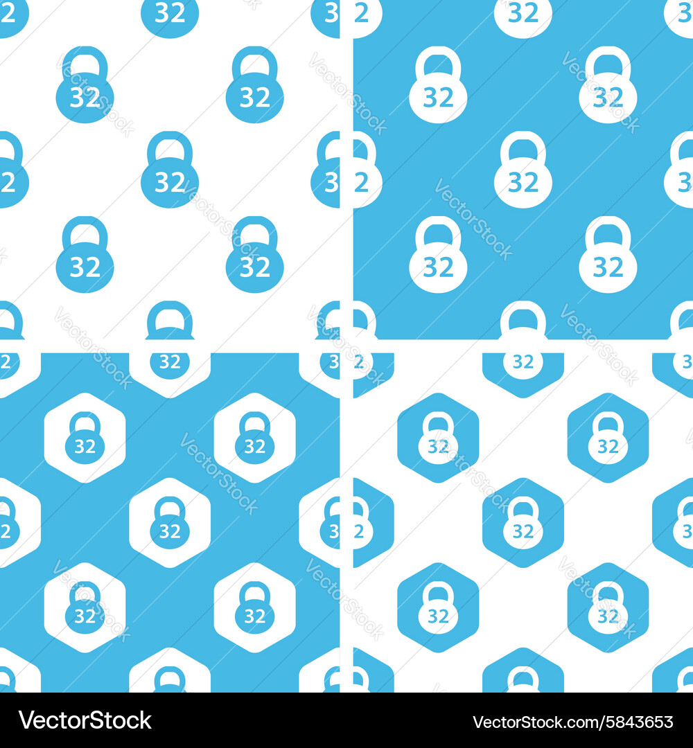 Dumbbell patterns set vector image