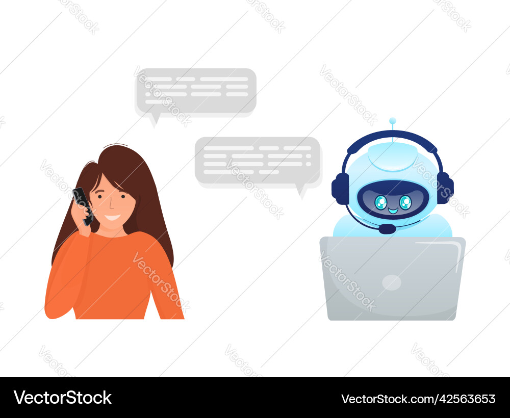 Flat chat bot for web design isometric Flat chat bot for web design isometric vector image