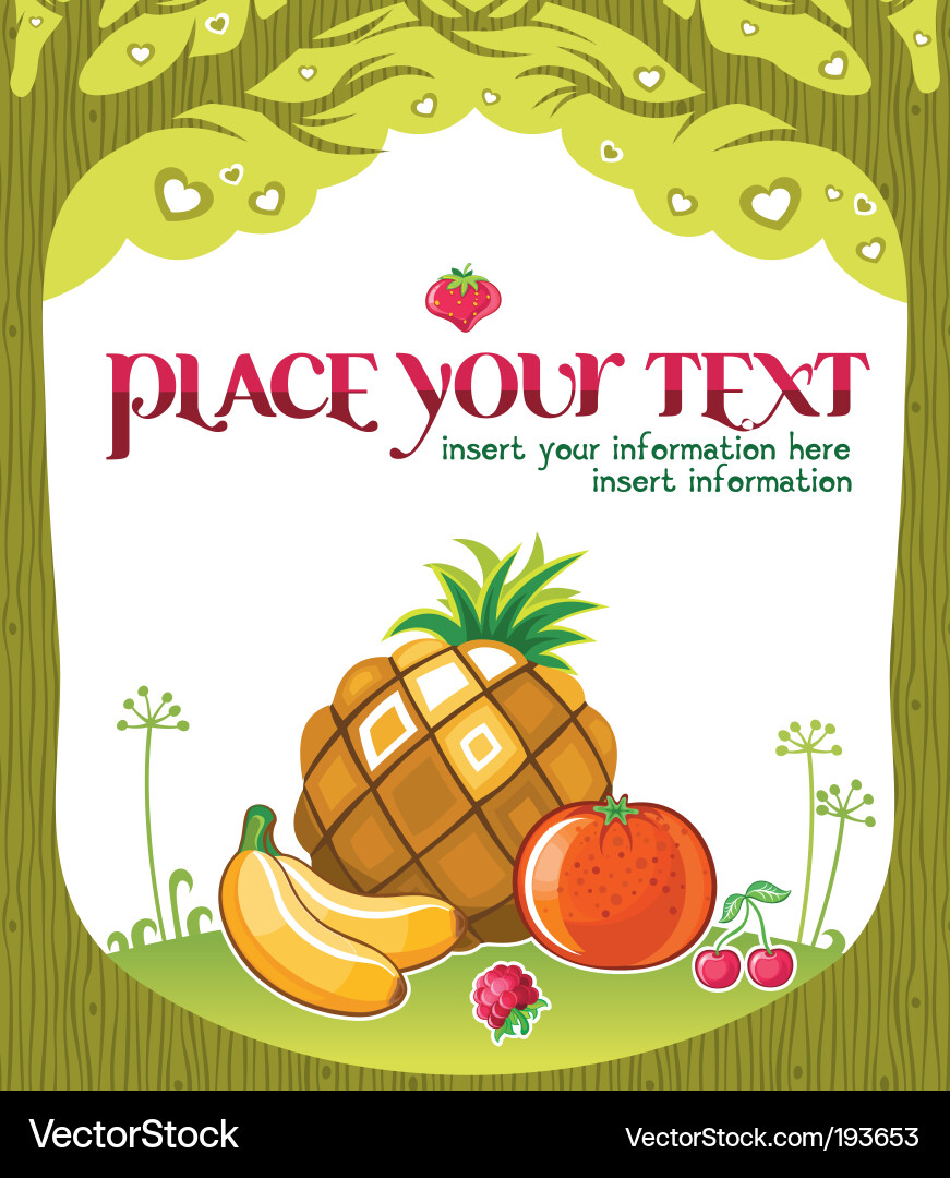 Fruity Background with Text Space vector image