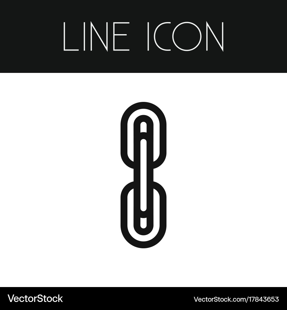 Isolated joined outline attach element can Vector Image