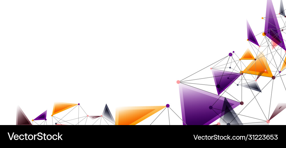 Line points connections triangular technology Line points connections triangular technology Vector Image