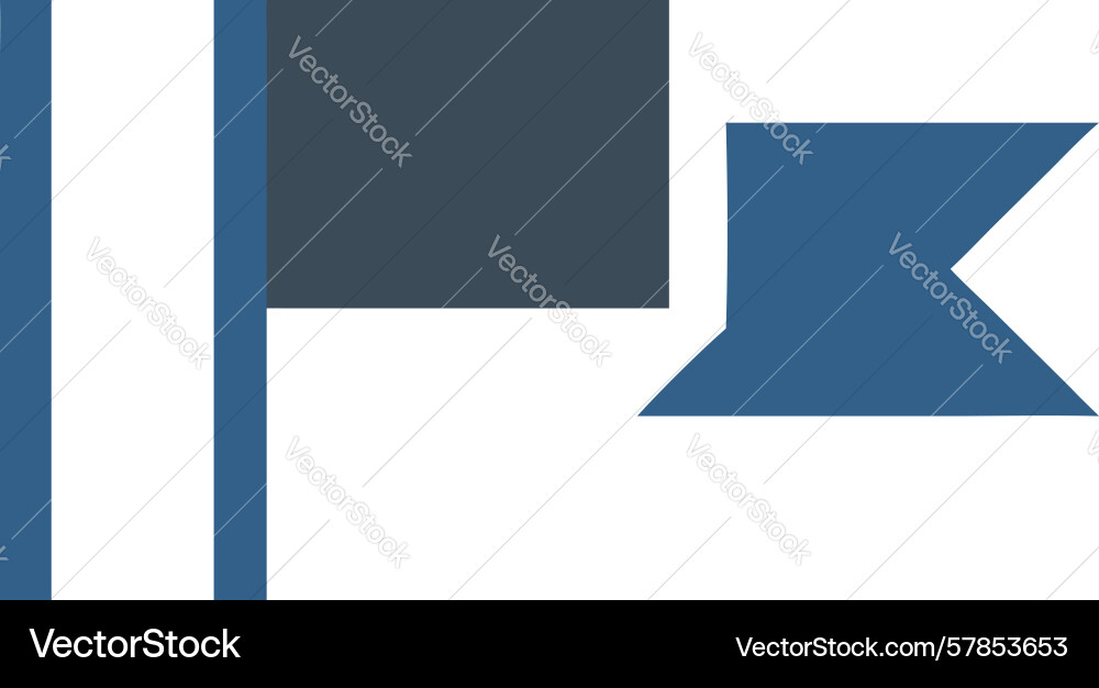 Minimalist flag on pole icon design generative ai vector image