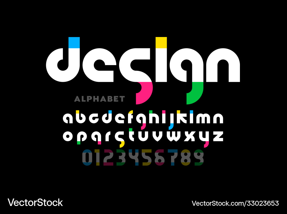 Modern Font Alphabet - Lowercase Style vector image