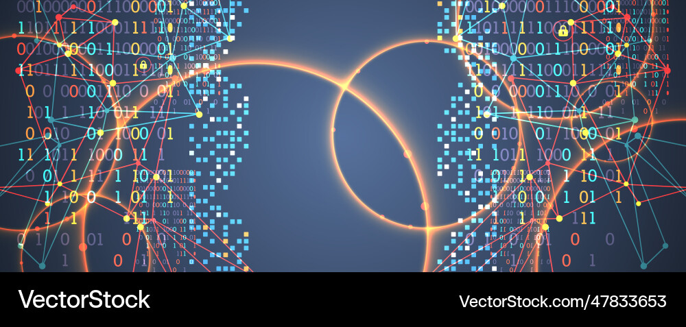 Technology background big data concept binary Technology background big data concept binary Vector Image