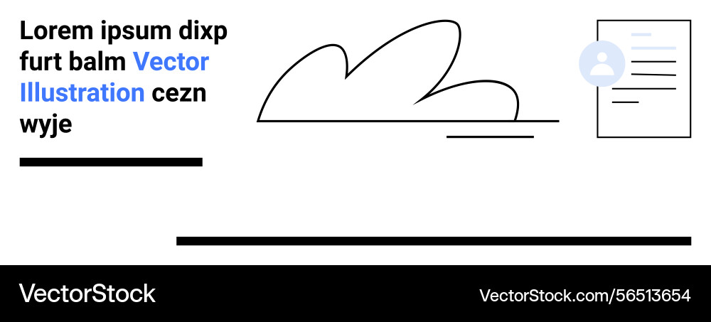 Abstract cloud design with document and text Abstract cloud design with document and text vector image