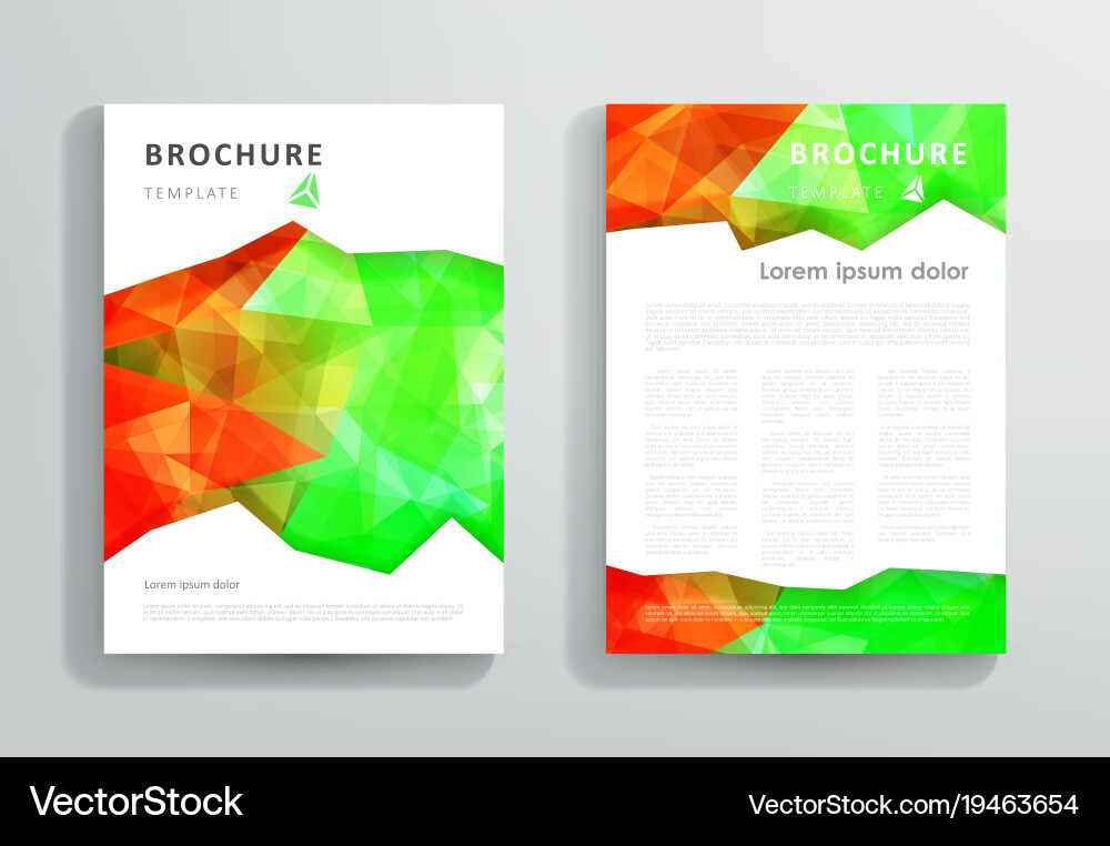 Abstract triangular brochure design template Vector Image